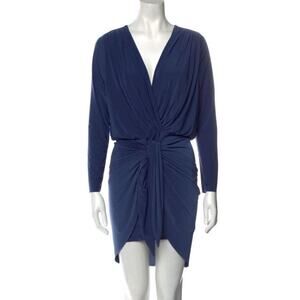 XS MISA Los Angeles Navy Blue Teget Mini Dress NWT